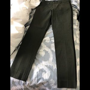 Banana Republic Olive Green Black Stripe Pants 0